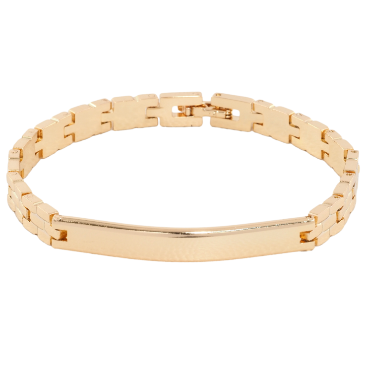 Браслет Xuping Позолота 18K Вставка пластина длинна 18см х 6мм фото №7