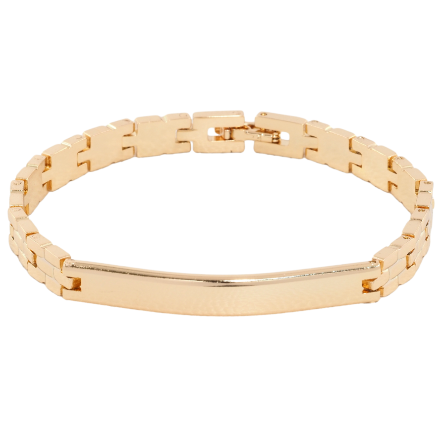 Браслет Xuping Позолота 18K Вставка пластина довжина 18см х 6мм фото №1