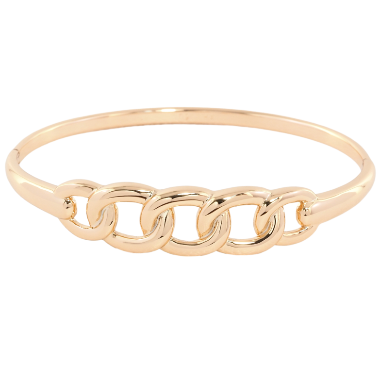 Браслет Xuping Позолота 18K Візерунок ланцюжок ø 6см фото №1 Браслет Xuping Позолота 18K Візерунок ланцюжок ø 6см фото №1