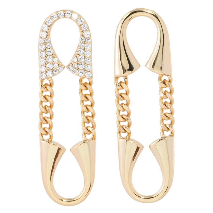 Сережки Xuping Позолота 18K пусети Асиметричні підвіски шпильки фото №5