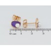 Серьги Xuping Позолота 18K пусеты Овалы с фиолетовой эмалью и жемчужинами фото №2 Серьги Xuping Позолота 18K пусеты Овалы с фиолетовой эмалью и жемчужинами фото №2
