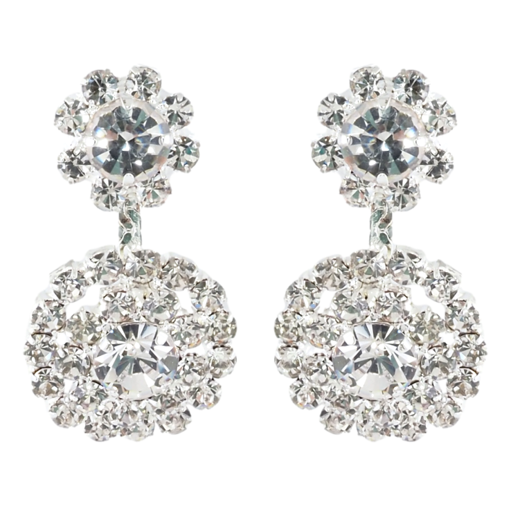 Серьги пусеты Декоративные подвески со стразами фото №9