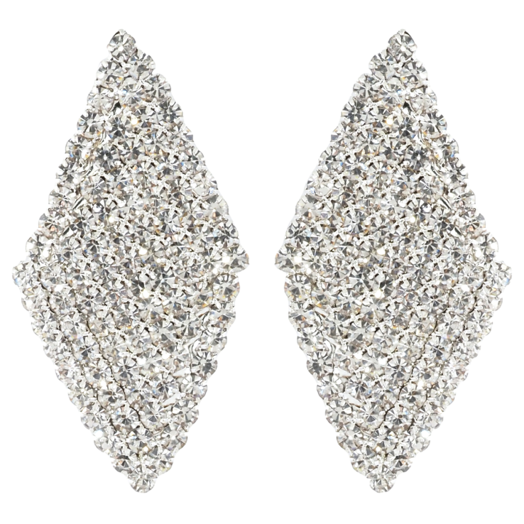 Серьги пусеты Инкрустация стразами фото №18