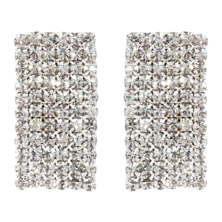 Серьги пусеты Инкрустация стразами фото №14