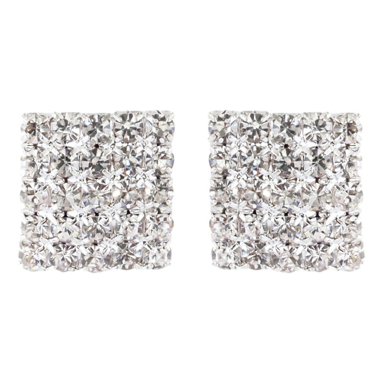 Сережки пусети Інкрустація стразами» 15х16мм фото №3 Сережки пусети Інкрустація стразами» 15х16мм фото №3