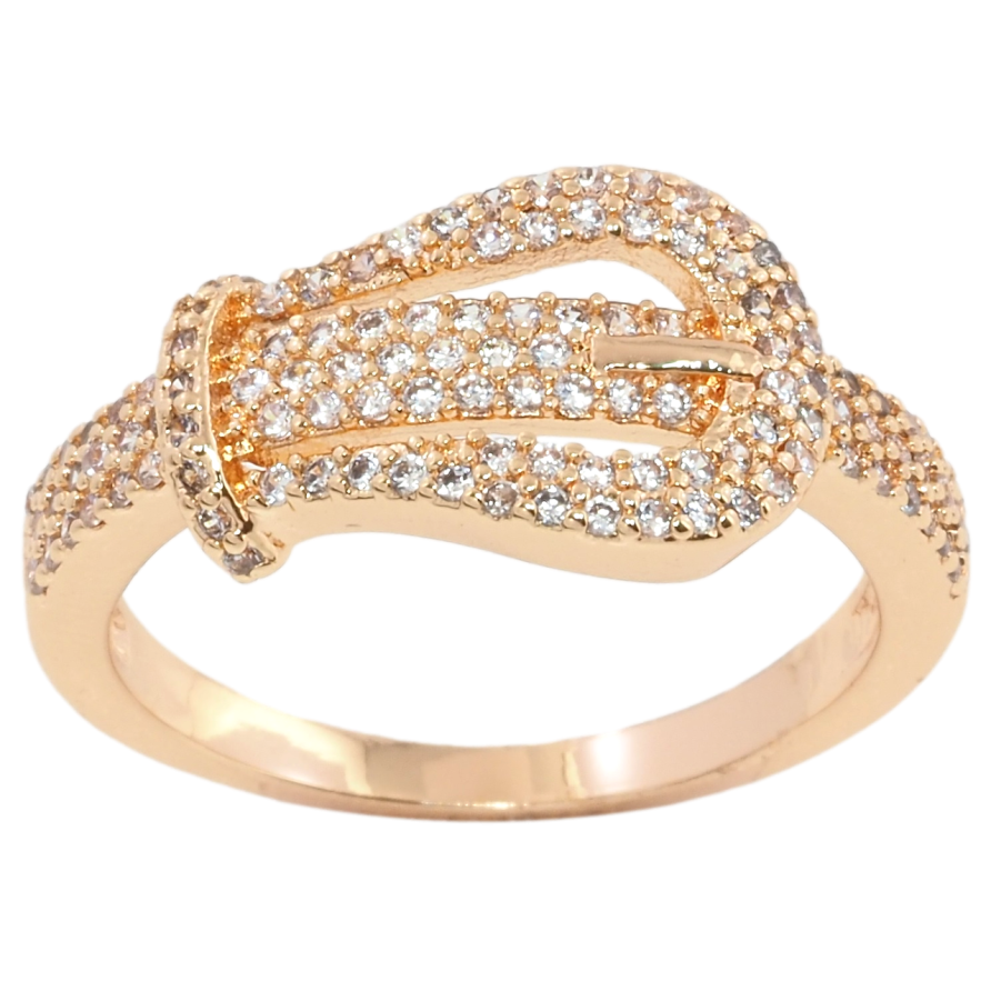 Каблучка Xuping M&L Колір 18K Ремінець з інкрустацією цирконієм» фото №1