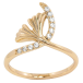 Кольцо Xuping Позолота 18K Листик с дорожкой циркония фото №1 Кольцо Xuping Позолота 18K Листик с дорожкой циркония фото №1