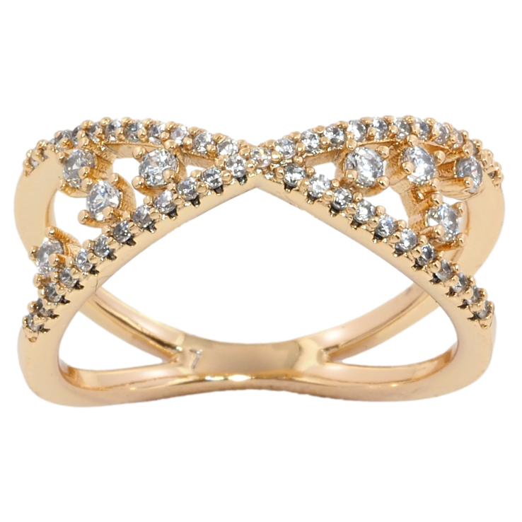 Кольцо Xuping Позолота 18K Инкрустация цирконием фото №3 Кольцо Xuping Позолота 18K Инкрустация цирконием фото №3