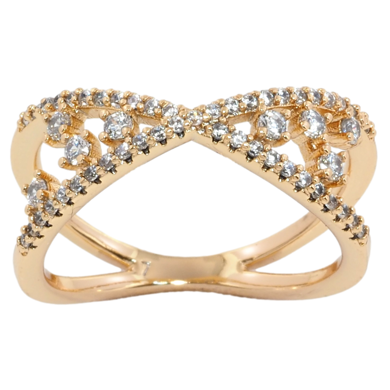 Кольцо Xuping Позолота 18K Инкрустация цирконием фото №1