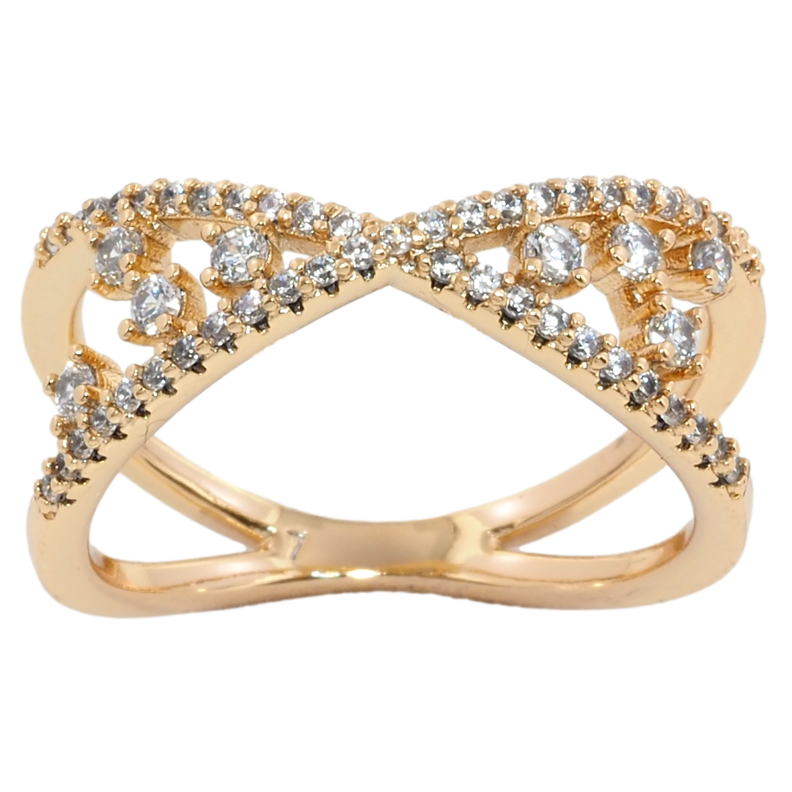 Каблучка Xuping Позолота 18K Інкрустація цирконієм» фото №1