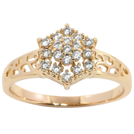 Кольцо Xuping Позолота 18K Инкрустация цирконием фото №1