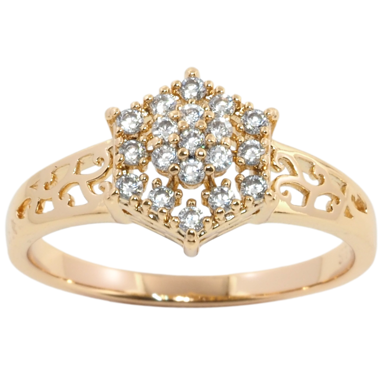 Каблучка Xuping Позолота 18K Інкрустація цирконієм» фото №1