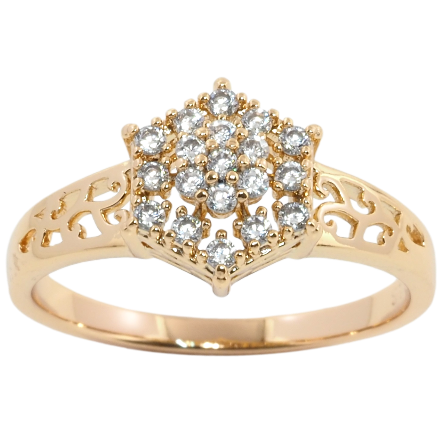 Каблучка Xuping Позолота 18K Інкрустація цирконієм» фото №1