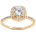 Кольцо Xuping Позолота 18K Фианит в обрамлении циркония фото №1