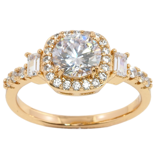 Кольцо Xuping Позолота 18K Фианит с инкрустацией цирконием фото №1 Кольцо Xuping Позолота 18K Фианит с инкрустацией цирконием фото №1