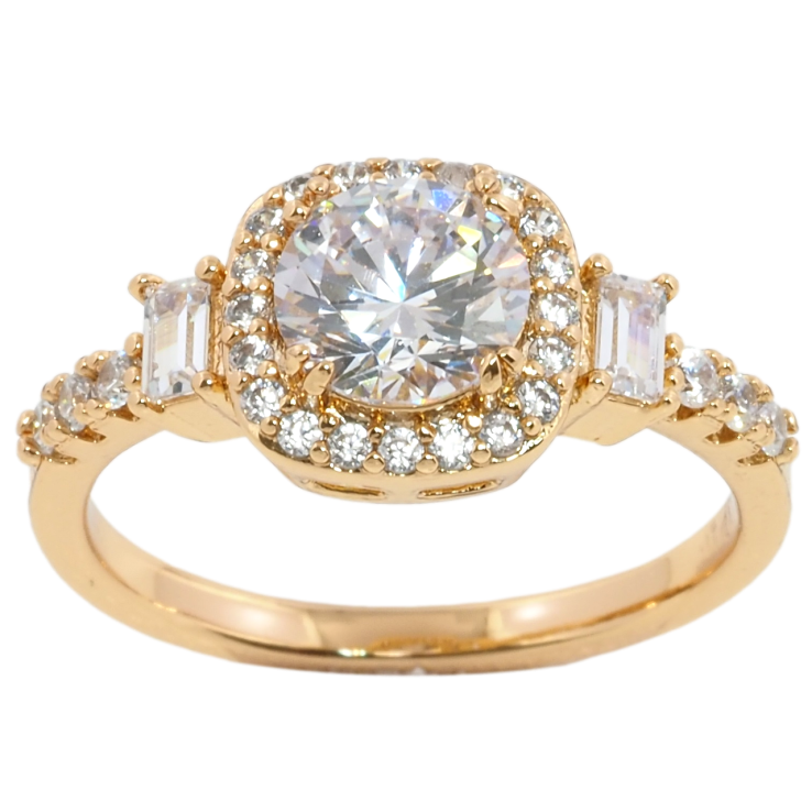 Каблучка Xuping Позолота 18K Фіаніт з інкрустацією цирконієм» фото №10