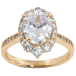 Кольцо Xuping Позолота 18K Фианит в обрамлении циркония фото №1