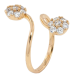 Кольцо Xuping Позолота 18K Кристальные цветочки фото №2