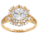 Кольцо Xuping Позолота 18K Фианит с инкрустацией цирконием фото №1