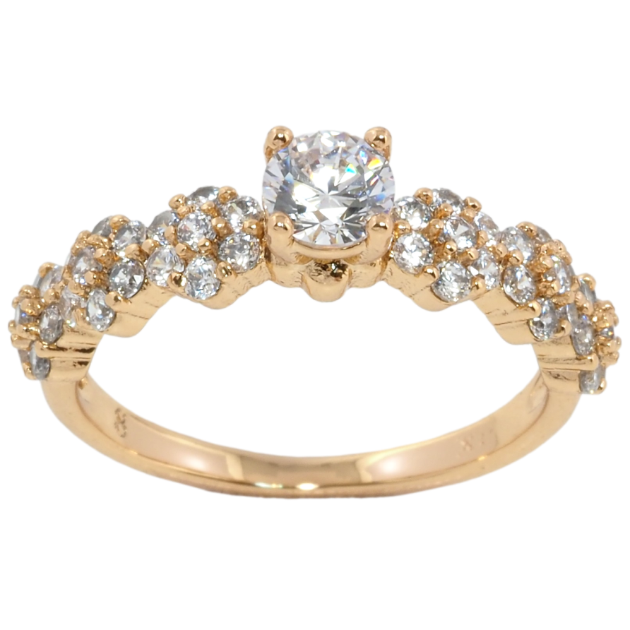 Кольцо Xuping Позолота 18K Инкрустация цирконием фото №1