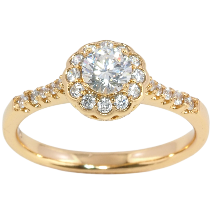 Кольцо Xuping Позолота 18K Цветочный узор с инкрустацией цирконием фото №4 Кольцо Xuping Позолота 18K Цветочный узор с инкрустацией цирконием фото №4