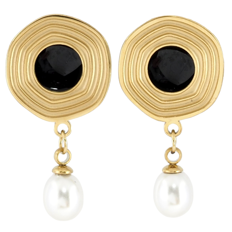 Серьги Xuping TTM Stainless Steel цвет 14K пусеты Декоративные подвески с жемчужинами фото №1