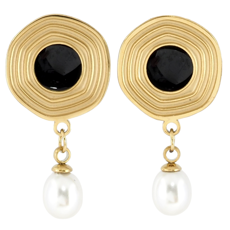 Серьги Xuping TTM Stainless Steel цвет 14K пусеты Декоративные подвески с жемчужинами фото №1