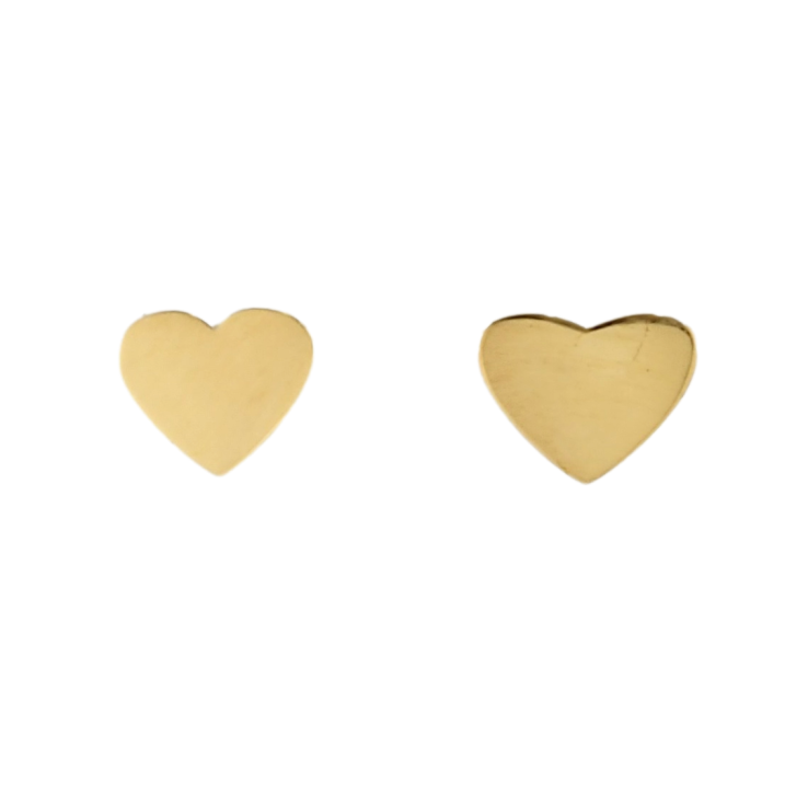 Серьги Xuping TTM Stainless Steel цвет 14K пусеты Ассиметричные сердечки фото №4