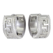 Сережки Xuping TTM Stainless Steel колір Родій колечка «Грецький візерунок» фото №1