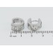 Сережки Xuping TTM Stainless Steel колір Родій колечка «Грецький візерунок» фото №2