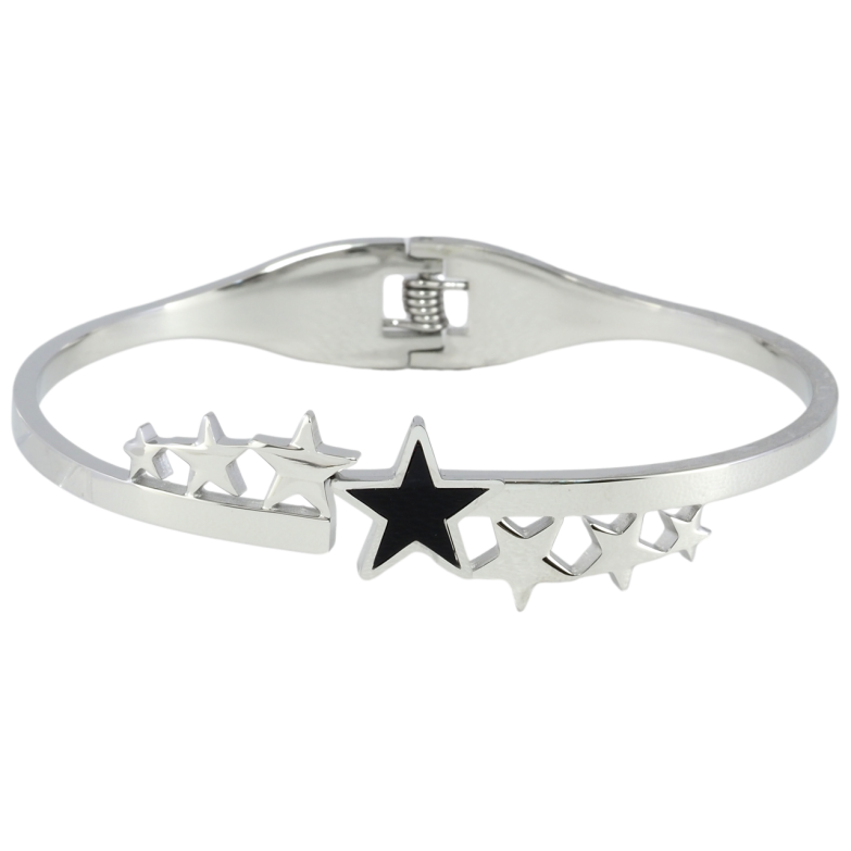 Браслет Xuping ТТМ Stainless Steel цвет Родий Звезды ø 6см фото №1