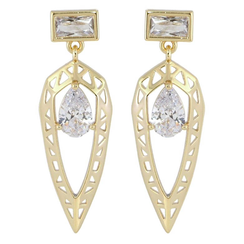 Серьги Xuping JEAN GOUJON Позолота 14K пусеты Декоративные подвески с фианитами фото №1 Серьги Xuping JEAN GOUJON Позолота 14K пусеты Декоративные подвески с фианитами фото №1