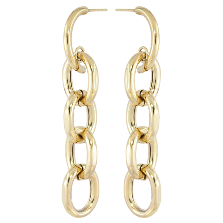 Сережки Xuping JEAN GOUJON Позолота 14K пусети «Підвіски з ланцюжка» фото №9