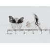 Сережки Xuping JEAN GOUJON Родій пусети «Чорно-білі метелики» фото №2 Сережки Xuping JEAN GOUJON Родій пусети «Чорно-білі метелики» фото №2