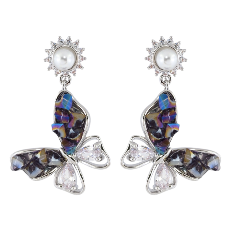 Сережки Xuping JEAN GOUJON Родій пусети «Метелики» фото №9 Сережки Xuping JEAN GOUJON Родій пусети «Метелики» фото №9