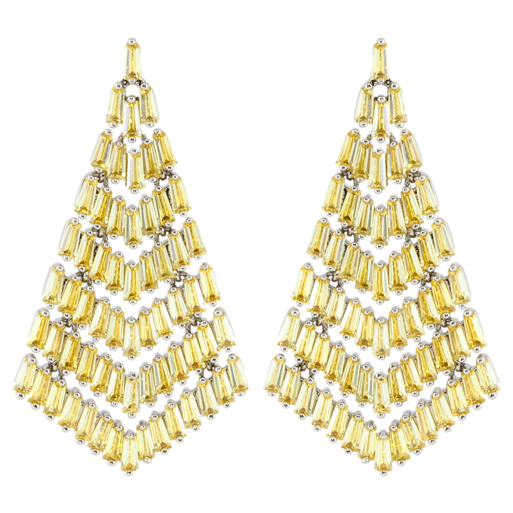 Сережки Xuping JEAN GOUJON Родій пусети «Декоративні підвіски з жовтих фіанітів» фото №13 Сережки Xuping JEAN GOUJON Родій пусети «Декоративні підвіски з жовтих фіанітів» фото №13