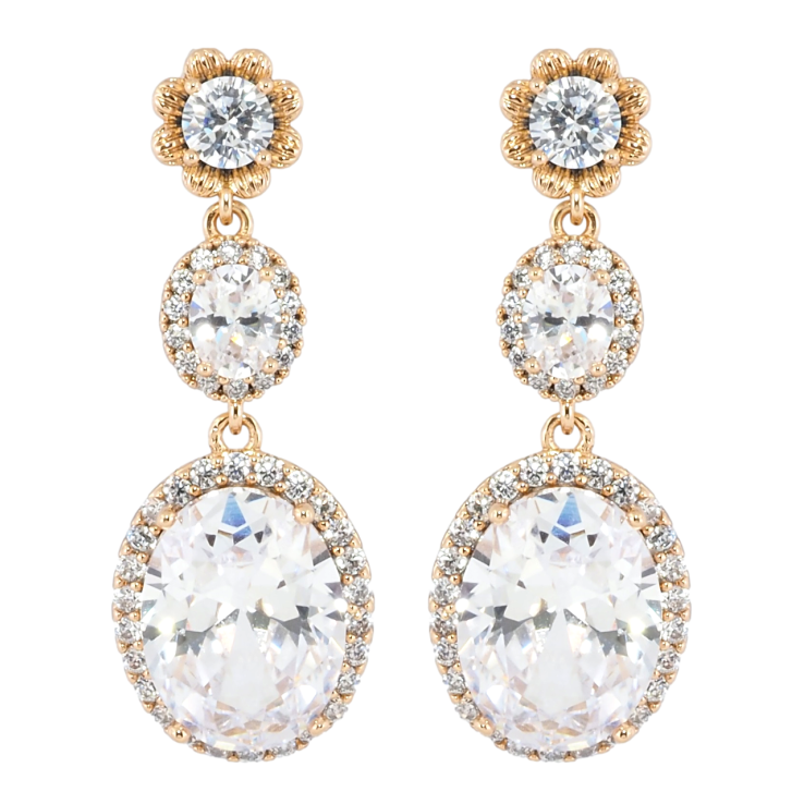 Сережки Xuping JEAN GOUJON Позолота 18К пусети «Кристальні підвіски» фото №17 Сережки Xuping JEAN GOUJON Позолота 18К пусети «Кристальні підвіски» фото №17