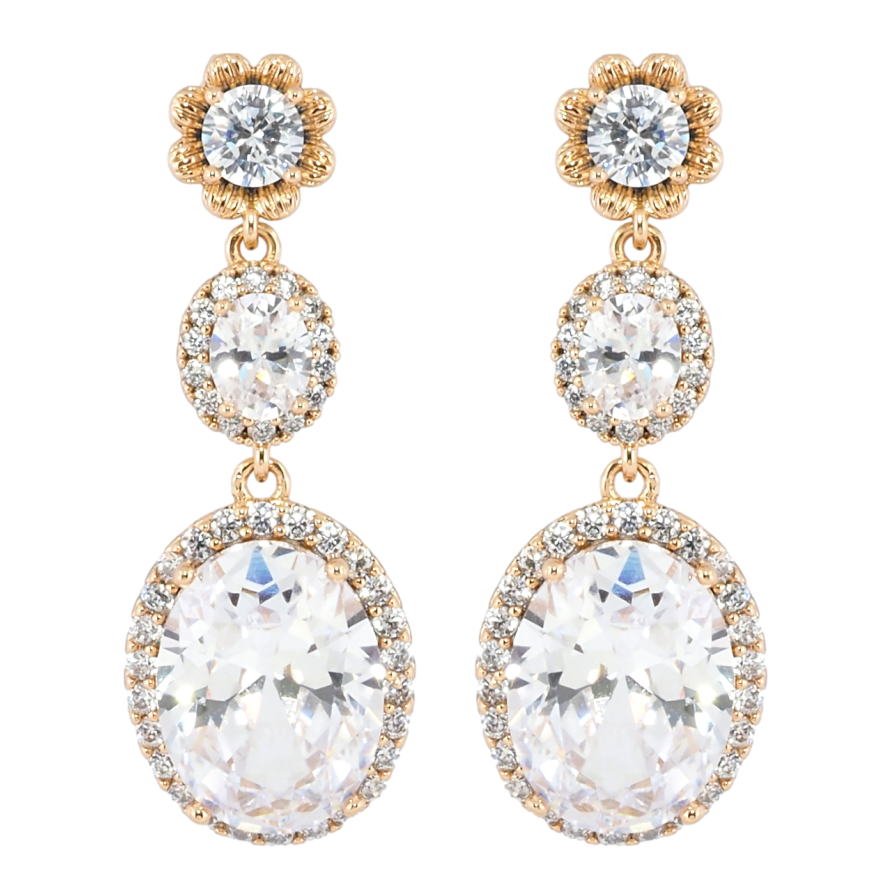 Сережки Xuping JEAN GOUJON Позолота 18К пусети «Кристальні підвіски» фото №1 Сережки Xuping JEAN GOUJON Позолота 18К пусети «Кристальні підвіски» фото №1