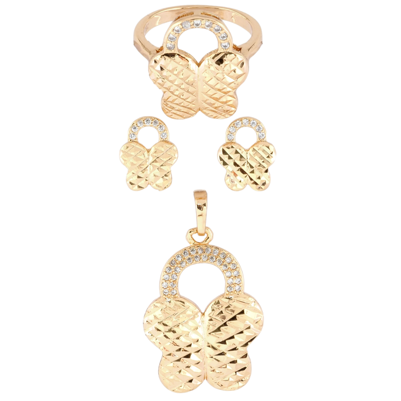 Набор Xuping Позолота 18K Серьги Кулон Кольцо Декоративные бабочки фото №1