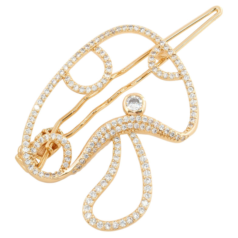 Заколка Xuping Позолота 18K Грибок инкрустация цирконием фото №1