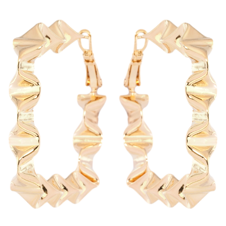 Серьги Xuping Позолота 18K итальянский замок Прямоугольные с декоративным узором фото №1 Серьги Xuping Позолота 18K итальянский замок Прямоугольные с декоративным узором фото №1