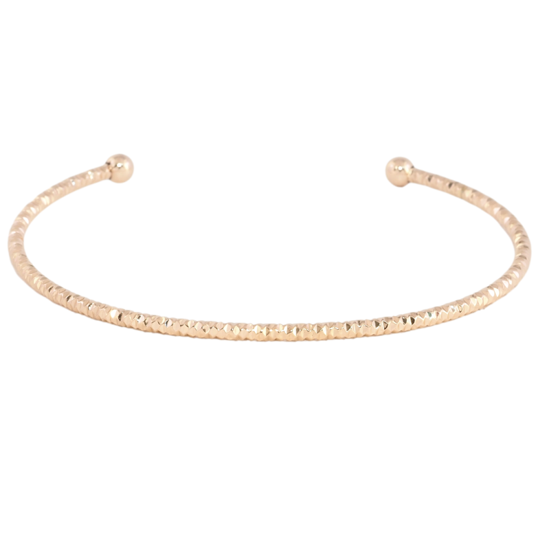 Браслет Xuping ТТМ Stainless Steel колір 18K Візерунок насічками ø 6см фото №1