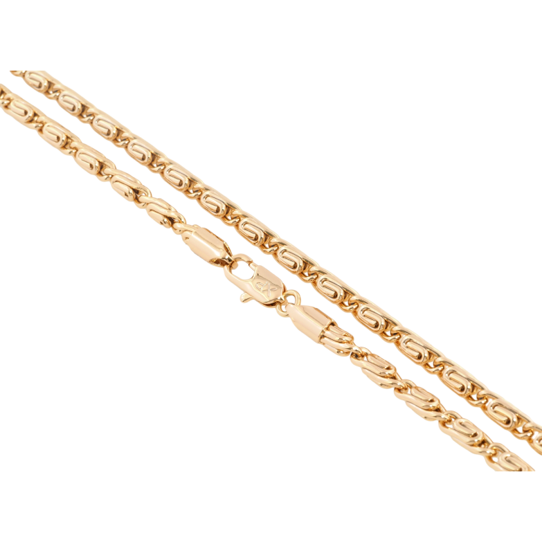 Цепочка Xuping Позолота 18K Плетение Улитка длина 45см х 4мм фото №1 Цепочка Xuping Позолота 18K Плетение Улитка длина 45см х 4мм фото №1