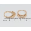 Сережки Xuping Позолота 18K колечка Бічний візерунок з цирконієм фото №2