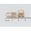 Серьги Xuping Позолота 18K колечки Замочки с узором сердечки фото №2 Серьги Xuping Позолота 18K колечки Замочки с узором сердечки фото №2