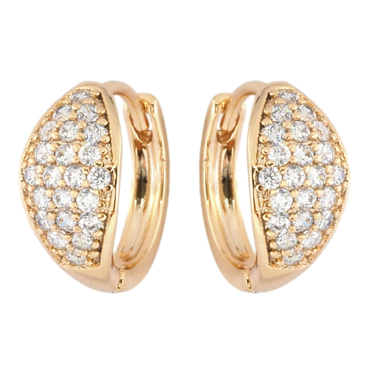 Сережки Xuping Позолота 18K колечка Інкрустація цирконієм фото №16