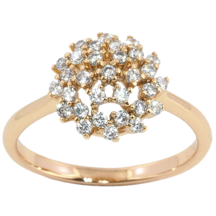 Каблучка Xuping Позолота 18K Інкрустація цирконієм фото №4