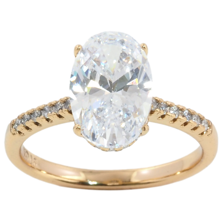 Каблучка Xuping Позолота 18K Фіаніт на доріжці цирконію фото №1