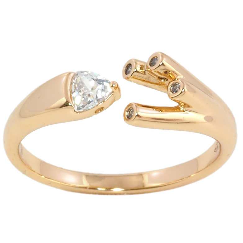 Каблучка Xuping Позолота 18K Декоративний візерунок з цирконієм фото №1