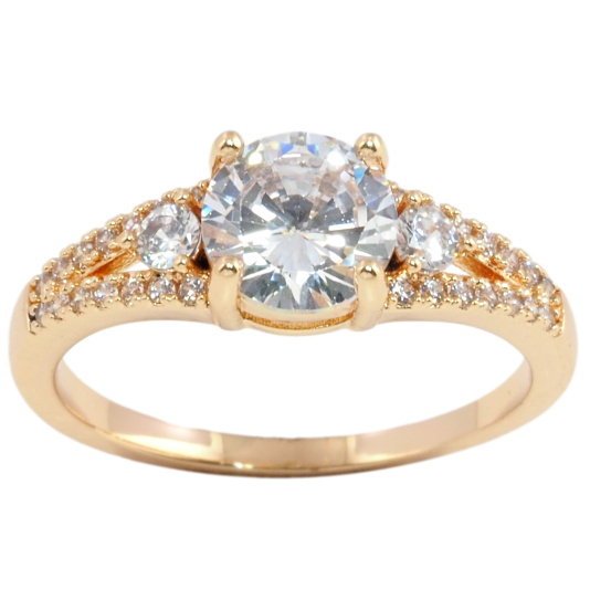 Кольцо Xuping Позолота 18K Кристальный блеск фото №1